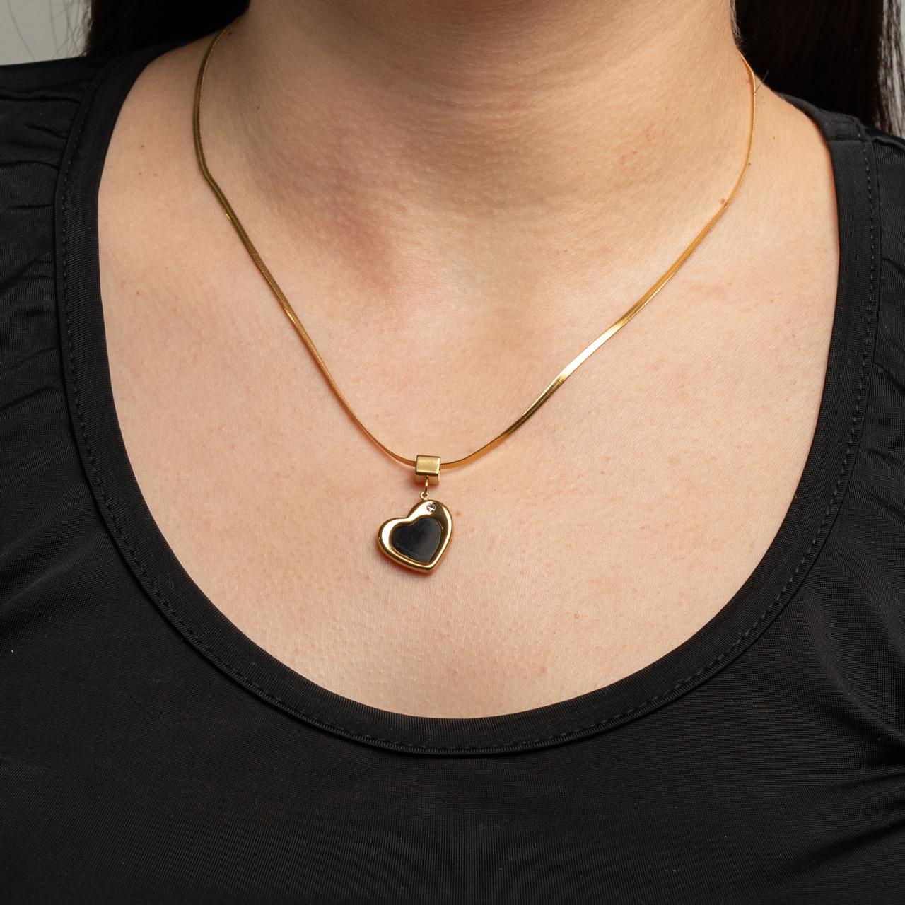 Cadena Corazón - Oro laminado 18 kilates