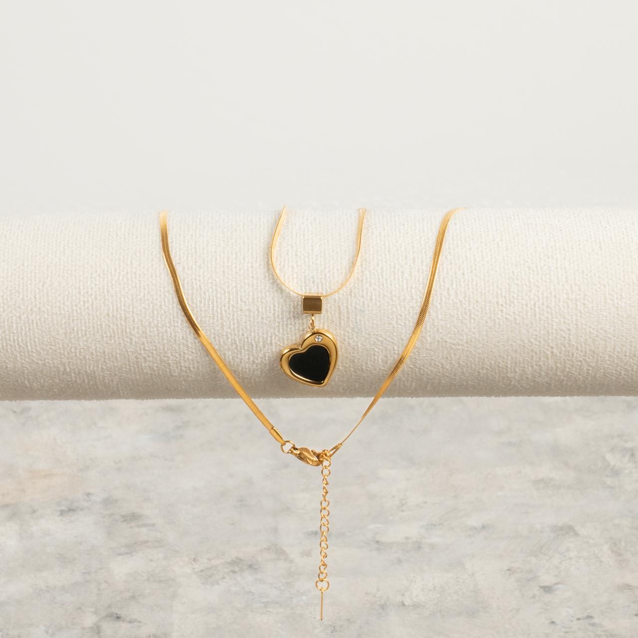 Cadena Corazón - Oro laminado 18 kilates